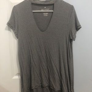 Comfy and soft grey and white tshirt blouse!
